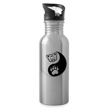 Red Panda Ying Yang - Trinkflasche mit integriertem Trinkhalm - Lightsilver - Rechts