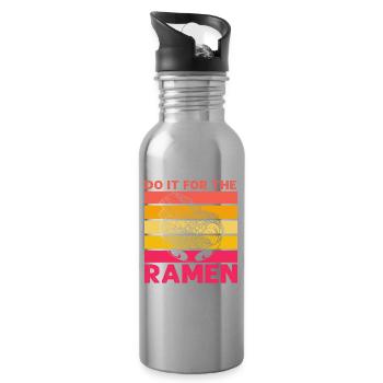 Faites-le pour les Ramen - Gourde avec paille intégrée - argent clair - Droite