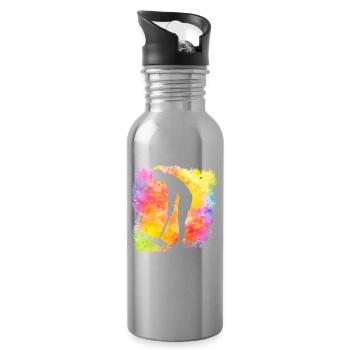 Croquet Retro - Water bottle with straw - silver - Right