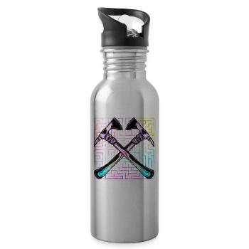 Axe throwing - Water bottle with straw - silver - Right