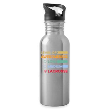 Level of Awesomeness Low Medium Lacrosse - Trinkflasche mit integriertem Trinkhalm - Lightsilver - Rechts