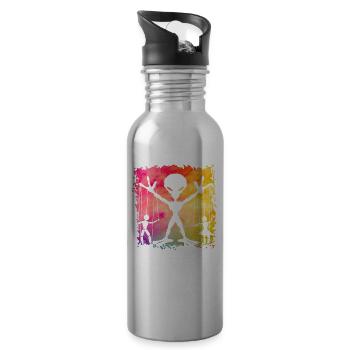 Alien - Trinkflasche mit integriertem Trinkhalm - Lightsilver - Rechts