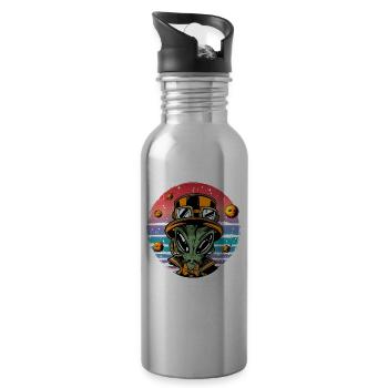 Alien - Trinkflasche mit integriertem Trinkhalm - Lightsilver - Rechts