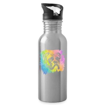 Boxer - Water bottle with straw - silver - Right