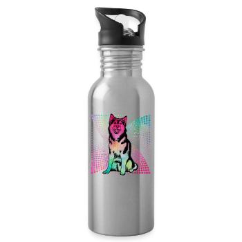 Husky - Trinkflasche mit integriertem Trinkhalm - Lightsilver - Rechts