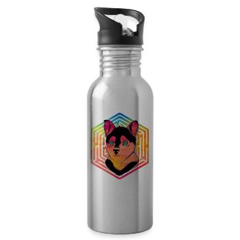 Husky - Trinkflasche mit integriertem Trinkhalm - Lightsilver - Rechts