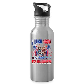 I like how she explodes - Water bottle with straw - silver - Right