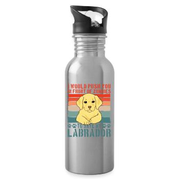 I would push you in front of zombies to save my - Water bottle with straw - silver - Right