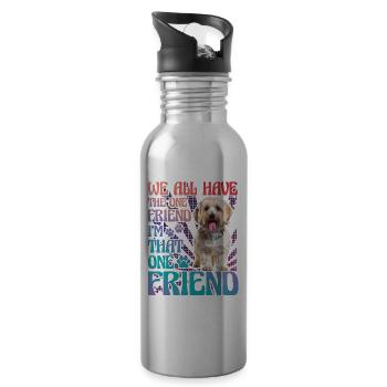 Havanese we all have that one friend I am that - Water bottle with straw - silver - Right