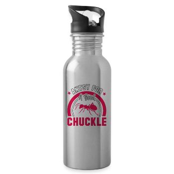 Antsy pour un bon rire - Gourde avec paille intégrée - argent clair - Droite