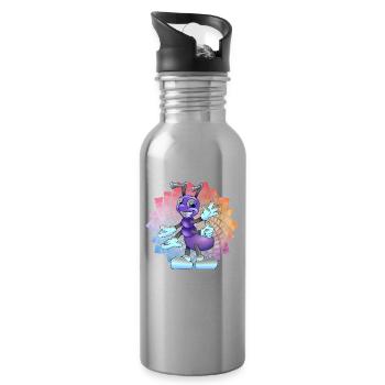 ant - Water bottle with straw - silver - Right