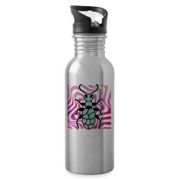 Ameise - Trinkflasche mit integriertem Trinkhalm - Lightsilver - Rechts