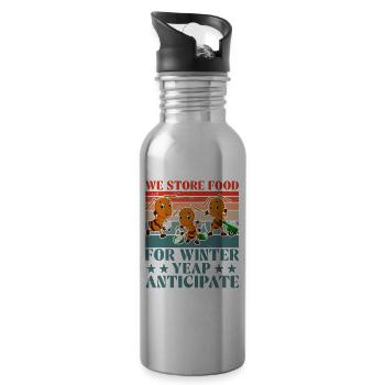 We store food for winter yeap anticipate - Water bottle with straw - silver - Right