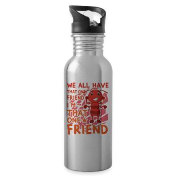 We all have that one friend. I am that one friend - Water bottle with straw - silver - Right