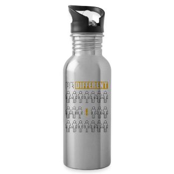 Be Different Ant - Water bottle with straw - silver - Right