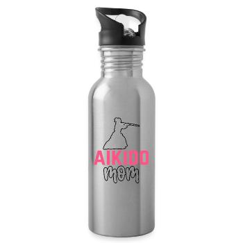 Aikido Mama - Trinkflasche mit integriertem Trinkhalm - Lightsilver - Rechts
