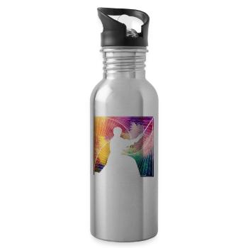 Aikido - Botella cantimplora con pajita integrada - plateado claro - dcha.
