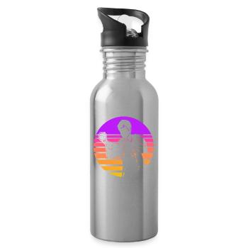 Wing Chun - Water bottle with straw - silver - Right