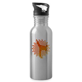 Taekwondo - Trinkflasche mit integriertem Trinkhalm - Lightsilver - Rechts