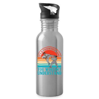 It's a Taekwondo thing you wouldn't understand - Water bottle with straw - silver - Right