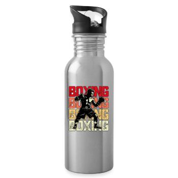 Boxing - Water bottle with straw - silver - Right