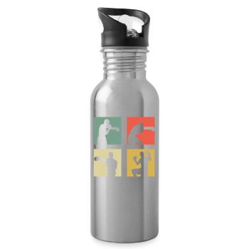 Boxing - Water bottle with straw - silver - Right