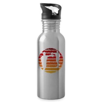 Boxen - Trinkflasche mit integriertem Trinkhalm - Lightsilver - Rechts