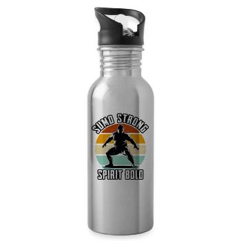 Sumo Strong Spirit Bold - Water bottle with straw - silver - Right