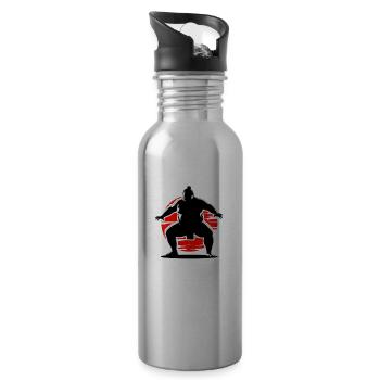 Sumo - Trinkflasche mit integriertem Trinkhalm - Lightsilver - Rechts