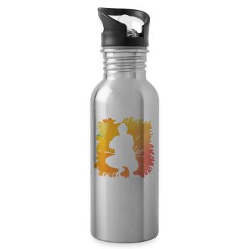 Sumo - Trinkflasche mit integriertem Trinkhalm - Lightsilver - Rechts