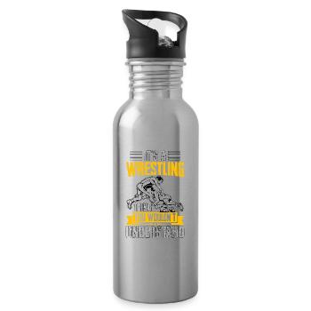 Es ist eine Wrestling-Sache, die du nicht verstehen würdest - Trinkflasche mit integriertem Trinkhalm - Lightsilver - Rechts