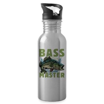 Bassmeister - Trinkflasche mit integriertem Trinkhalm - Lightsilver - Rechts