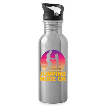 Sprungmodus ein - Trinkflasche mit integriertem Trinkhalm - Lightsilver - Rechts