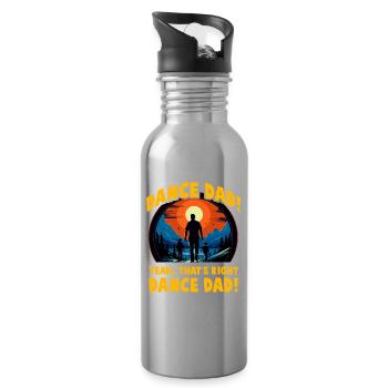 Tanz Papa Ja, das ist richtig Tanz Papa - Trinkflasche mit integriertem Trinkhalm - Lightsilver - Rechts