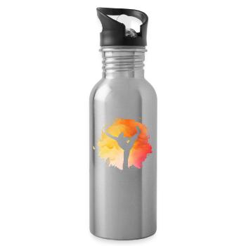 Capoeira - Water bottle with straw - silver - Right