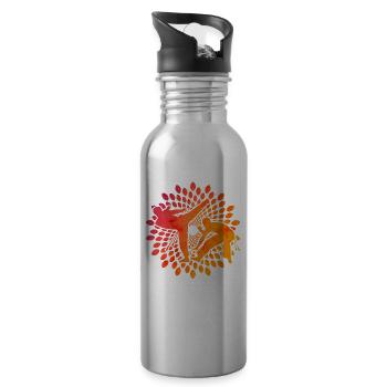 Capoeira - Water bottle with straw - silver - Right