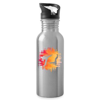 Capoeira - Water bottle with straw - silver - Right