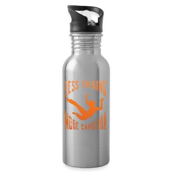 Moins de paroles, plus de Capoeira - Gourde avec paille intégrée - argent clair - Droite