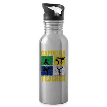 Professeur de capoeira - Gourde avec paille intégrée - argent clair - Droite