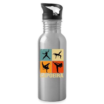 Capoeira - Water bottle with straw - silver - Right