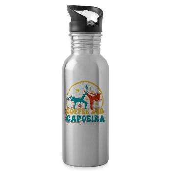 Coffee and Capoeira - Water bottle with straw - silver - Right