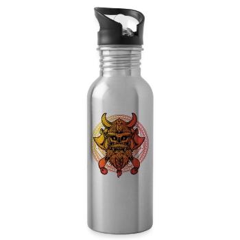 Wikinger - Trinkflasche mit integriertem Trinkhalm - Lightsilver - Rechts