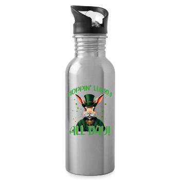 Happin Lucky All day - Water bottle with straw - silver - Right