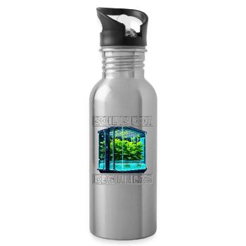 Soil is for Beginners - Water bottle with straw - silver - Right