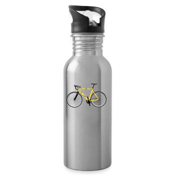 bicycle mountain bike cyclist mountainbike fahrrad - Trinkflasche mit integriertem Trinkhalm - Lightsilver - Rechts