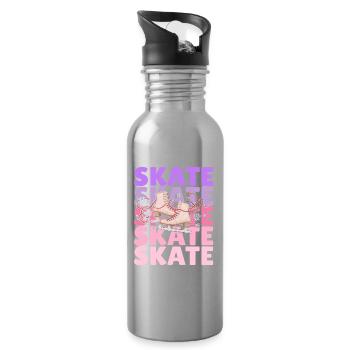 Patinage artistique - Patinage - Gourde avec paille intégrée - argent clair - Droite