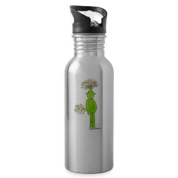 Waldi, Kinder, Geschichte - Trinkflasche mit integriertem Trinkhalm - Lightsilver - Rechts