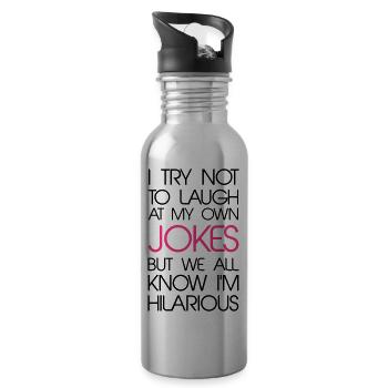 Jokes - Water bottle with straw - silver - Right