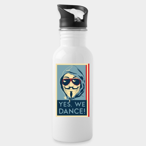 YES, WE DANCE! - Trinkflasche mit integriertem Trinkhalm