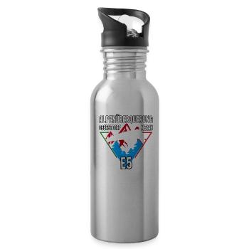 Alpenüberquerung Obertdorf Meran Route E5 - Trinkflasche mit integriertem Trinkhalm - Lightsilver - Rechts